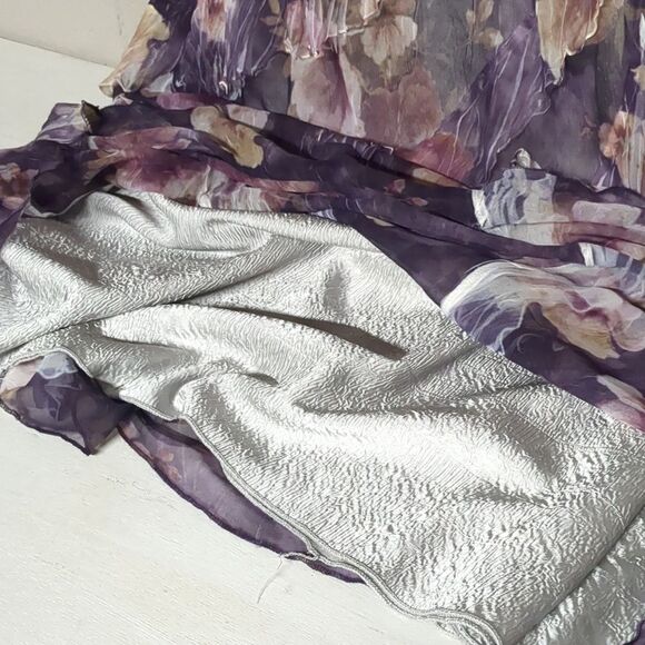 Coldwater Creek Women’s Sheer Floral Pleated Dress, Petite XL, Made in USA, EUC - Picture 3 of 7